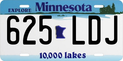 MN license plate 625LDJ