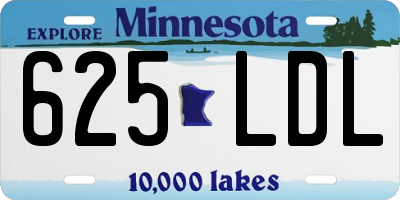MN license plate 625LDL