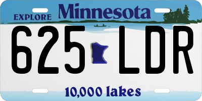 MN license plate 625LDR