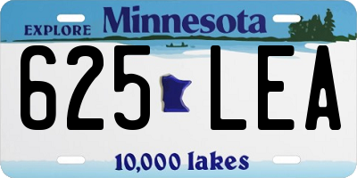 MN license plate 625LEA