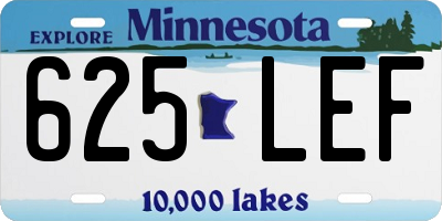 MN license plate 625LEF