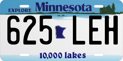 MN license plate 625LEH