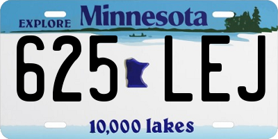 MN license plate 625LEJ