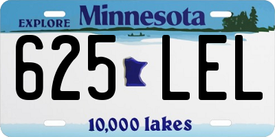 MN license plate 625LEL
