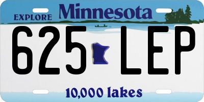 MN license plate 625LEP