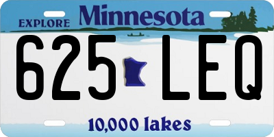 MN license plate 625LEQ