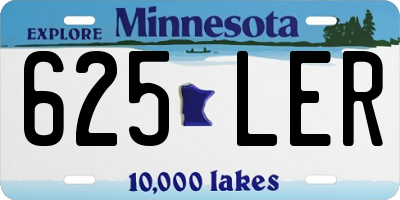 MN license plate 625LER