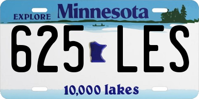 MN license plate 625LES