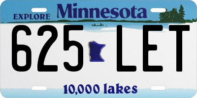 MN license plate 625LET