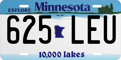 MN license plate 625LEU