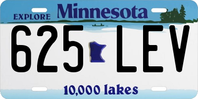 MN license plate 625LEV
