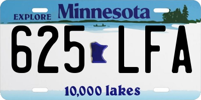 MN license plate 625LFA