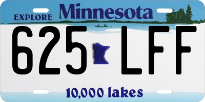 MN license plate 625LFF