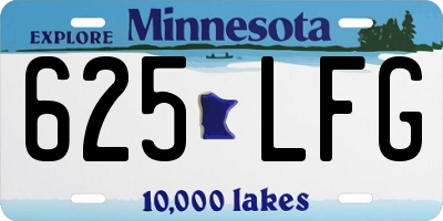 MN license plate 625LFG