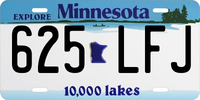 MN license plate 625LFJ