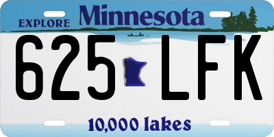 MN license plate 625LFK