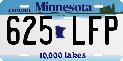 MN license plate 625LFP