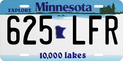 MN license plate 625LFR