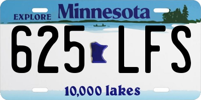 MN license plate 625LFS
