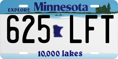 MN license plate 625LFT