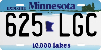 MN license plate 625LGC