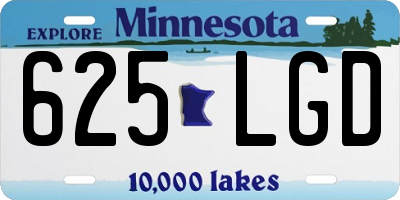 MN license plate 625LGD