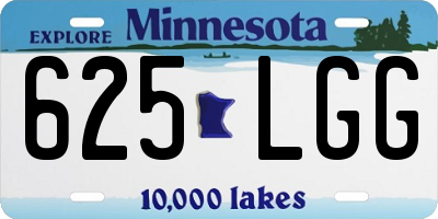 MN license plate 625LGG