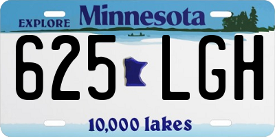 MN license plate 625LGH