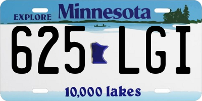 MN license plate 625LGI