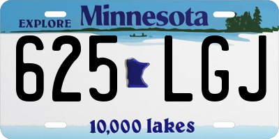 MN license plate 625LGJ