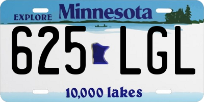 MN license plate 625LGL