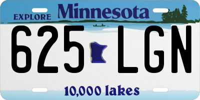 MN license plate 625LGN
