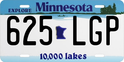 MN license plate 625LGP