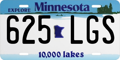 MN license plate 625LGS