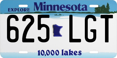 MN license plate 625LGT