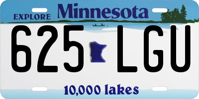 MN license plate 625LGU