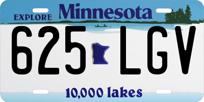 MN license plate 625LGV