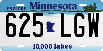 MN license plate 625LGW