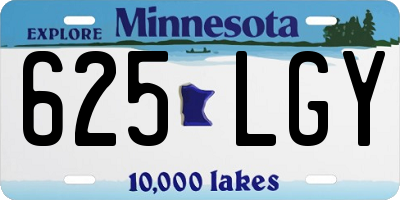 MN license plate 625LGY