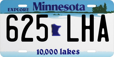 MN license plate 625LHA