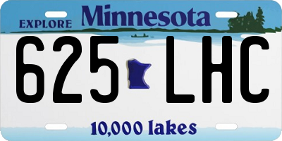MN license plate 625LHC