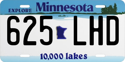 MN license plate 625LHD