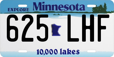 MN license plate 625LHF