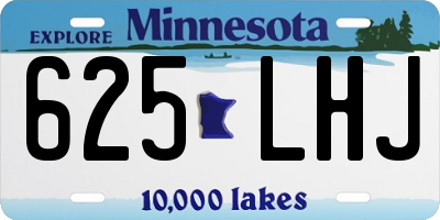 MN license plate 625LHJ