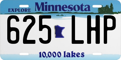 MN license plate 625LHP