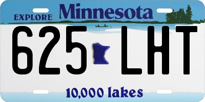 MN license plate 625LHT