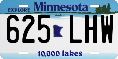 MN license plate 625LHW