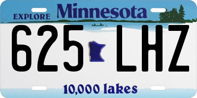 MN license plate 625LHZ