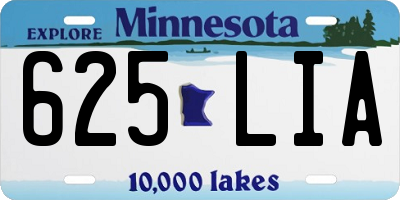MN license plate 625LIA