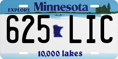 MN license plate 625LIC